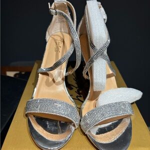 Thalia Sodi Silver Heels